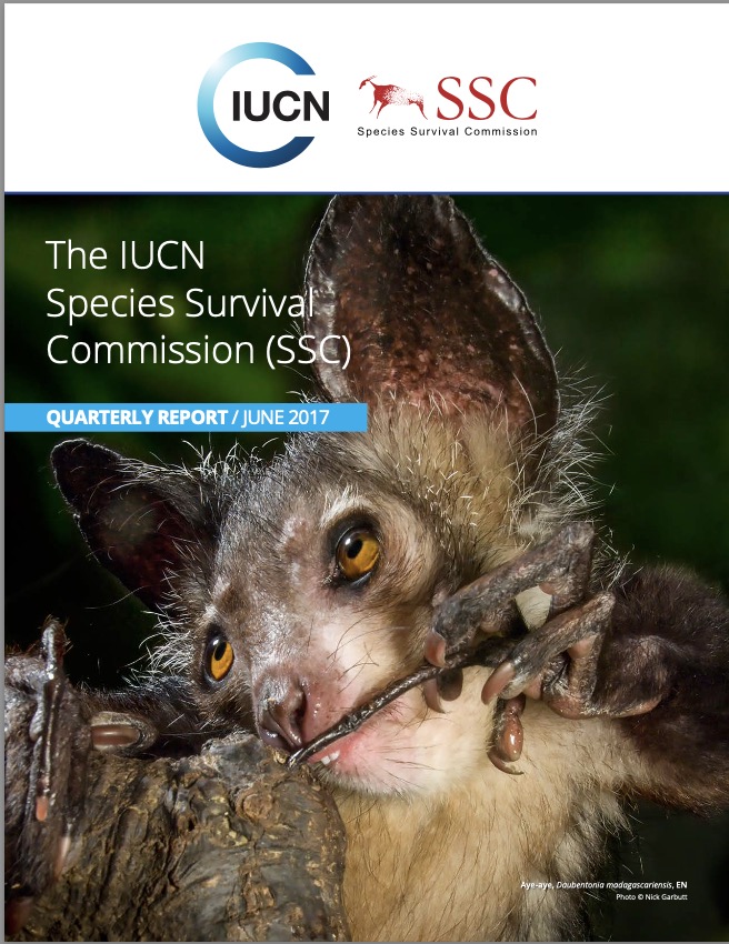 世界自然保护联盟IUCN：SSC Quarterly Report 2017 June