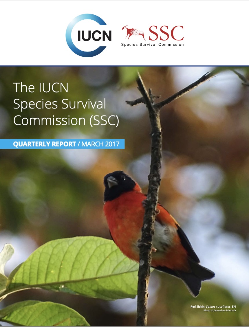 世界自然保护联盟IUCN：SSC Quarterly Report 2017 March