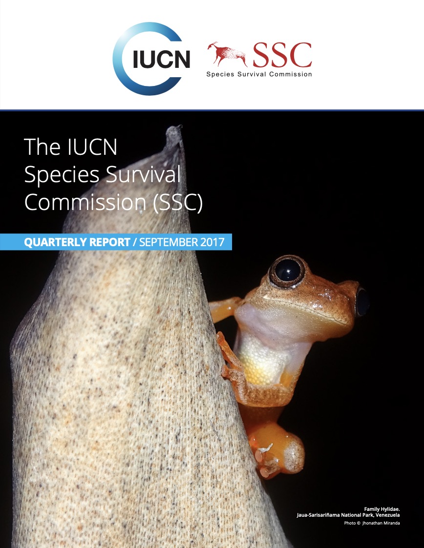 世界自然保护联盟IUCN：SSC Quarterly Report 2017 September