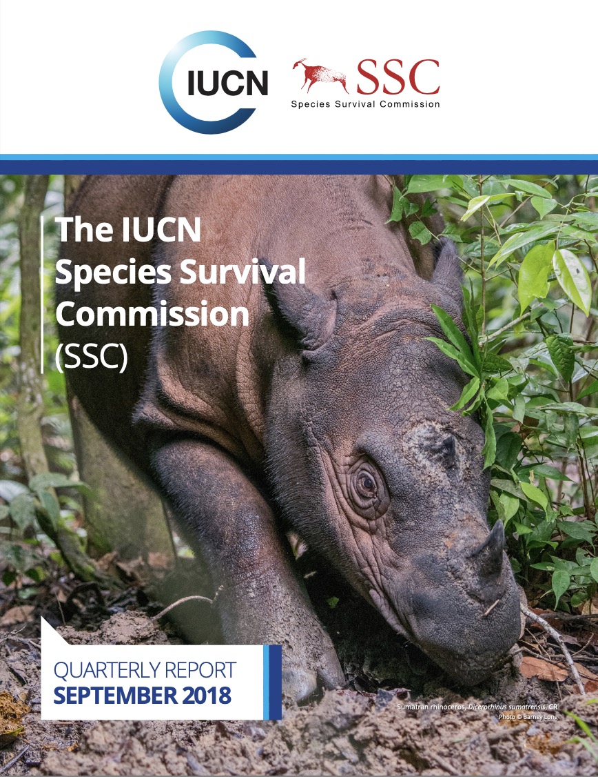 世界自然保护联盟IUCN：SSC Quarterly Report 2018 September